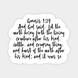 Genesis 1:24 Bible Verse Magnet