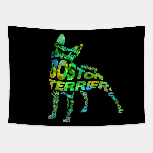 Boston Terrier Tapestry by inspirowl