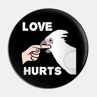 Bare-eyed Goffin Cockatoo Love Hurts Pin