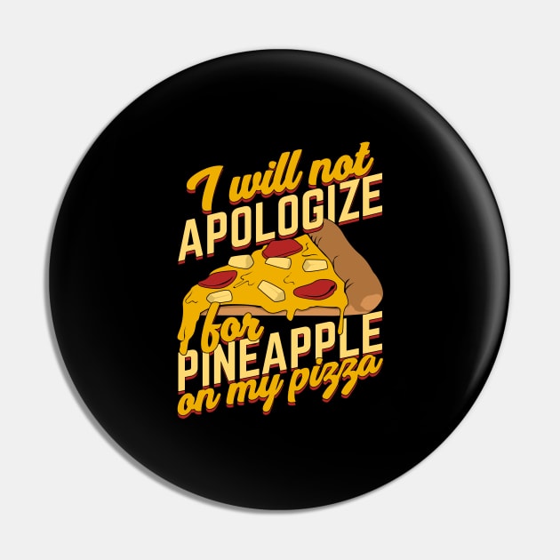 Funny Pineapple Pizza Lover Gift Pin by Dolde08