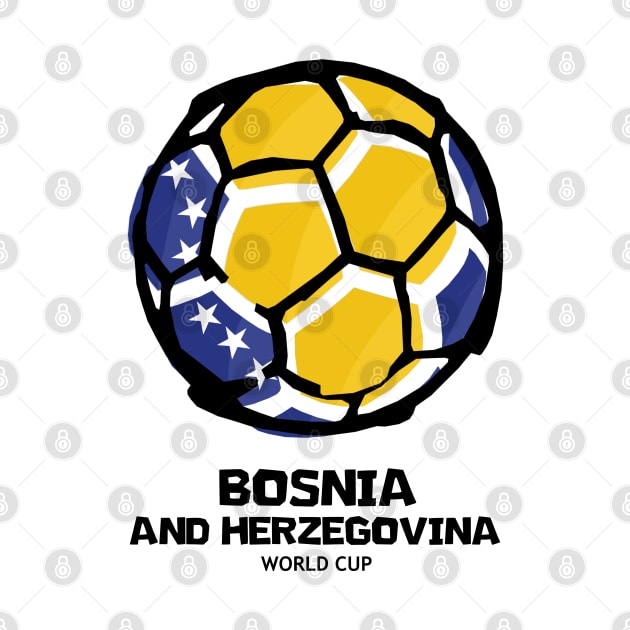 Bosnia And Herzegovina Football Country Flag by KewaleeTee