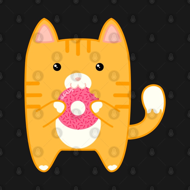 Kitty with a Donut by Megan Noble