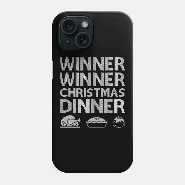 Winner Winner Christmas Dinner Knit Pattern Phone Case by Rebus28