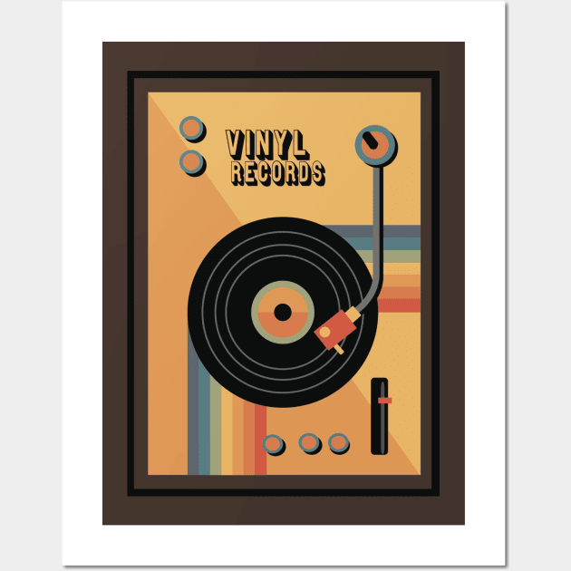 Vintage Record Player Poster - Vinyl record player 
