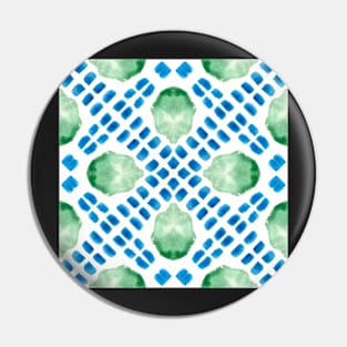Turquoise and Fresh green garden stepping stones and leaves set in a mosaic tile Pin