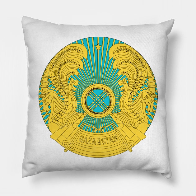 Emblem of Kazakhstan Pillow by Wickedcartoons