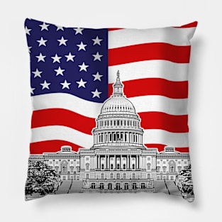 United States Capitol Building Pillow