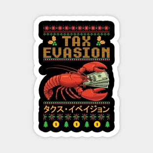 Funny Tax Evasion Lobster Ugly Christmas Sweater Meme Magnet