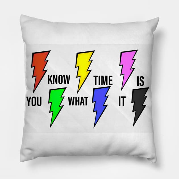 POWER RANGERS "YOU KNOW WHAT TIME IT IS" Pillow by TSOL Games