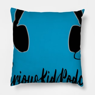 Curious Kid Headphone Logo Pillow