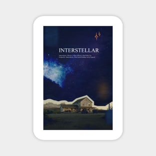Interstellar movie poster, sci fi, adventure movie fan art Magnet