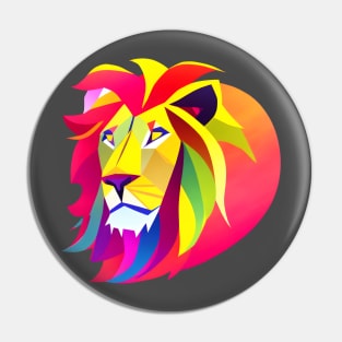 Sunset Lion Pin