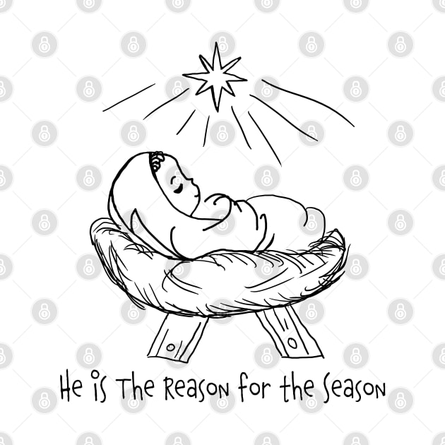 He is The Reason for the Season (for light backgrounds) by Brasilia Catholic