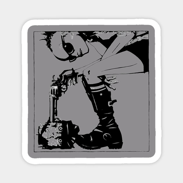 More Tank Girl V (High Resolution, Monochrome). Magnet by HortusMornsEst