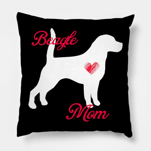 Beagle mom   cute mother's day t shirt for dog lovers Pillow by jrgenbode