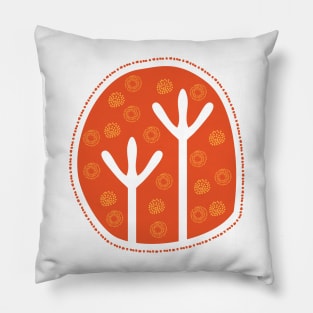 Emu Feet Australian Aboriginal Style Pillow