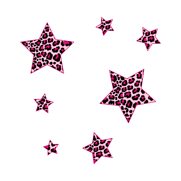 Hot Pink Cheetah Stars Pack by sydneyurban