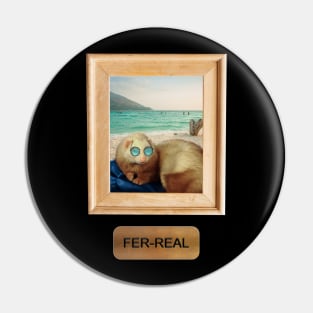 Ferret on a beach holiday fer real (for real) ferret lovers Pin