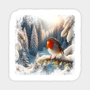 Christmas Robin Magnet