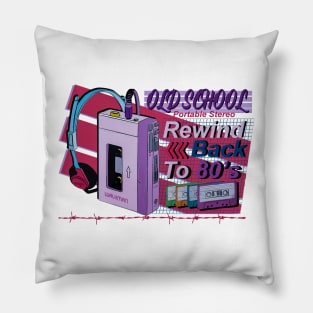 Rewind back to the 80's Pillow