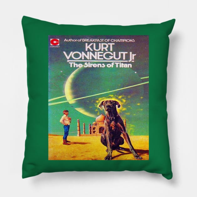 Sirens of Titan by Kurt Vonnegut - Kazak Cover Pillow by SpartanCell