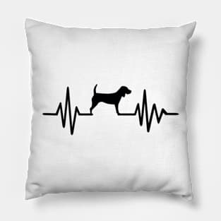 beagle heart beat Pillow