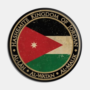 Vintage Hashemite Kingdom of Jordan Asia Asian Flag Pin