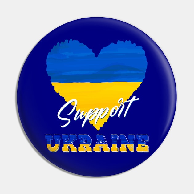 I Stand With Ukraine Support Ukraine Pin by Green Splash