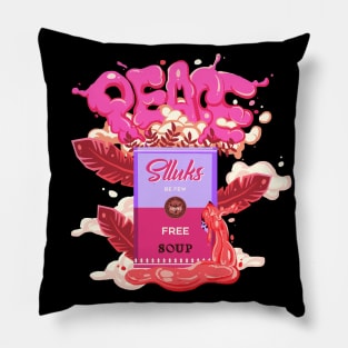 Dope tomato soup with free spirit illustration Pillow