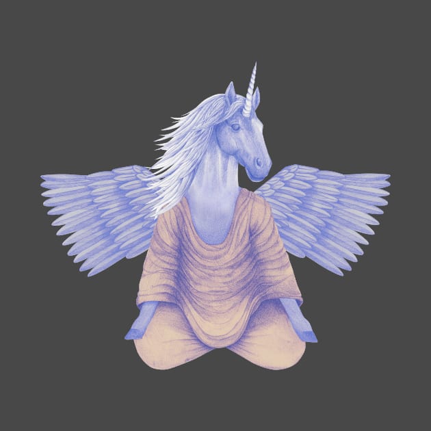 meditating pegasus 2 by KindSpirits