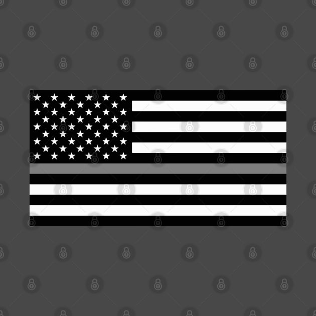 American Flag Thin Silver Line by Scar