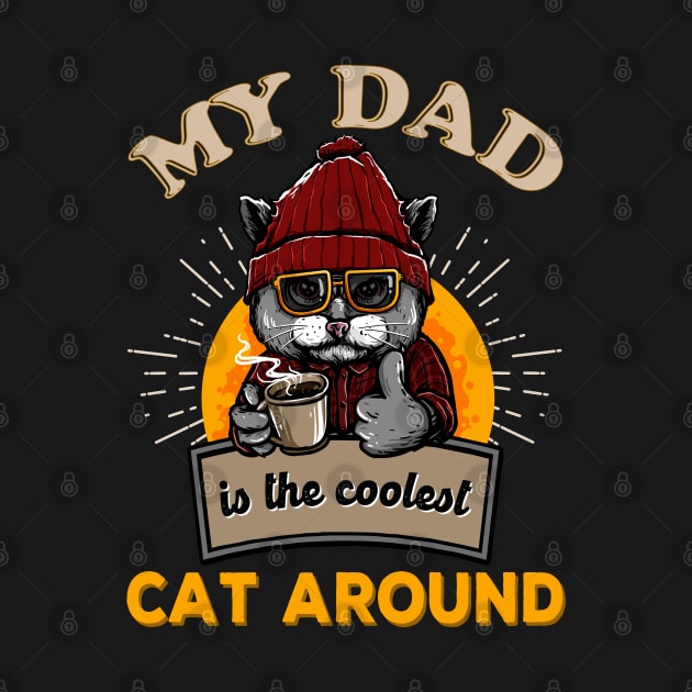 Cool cat dad best dads by LollysLane