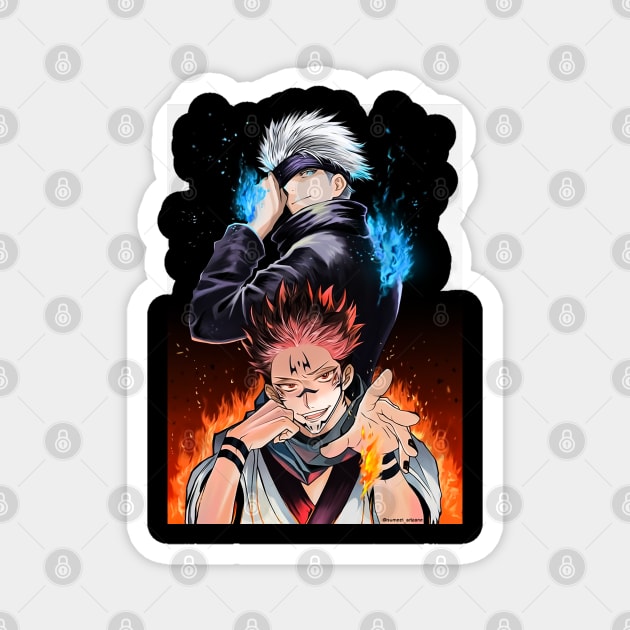 Jujutsu Kaisen Gojo vs Sukuna Intense Duel Magnet by Otaku Vibes