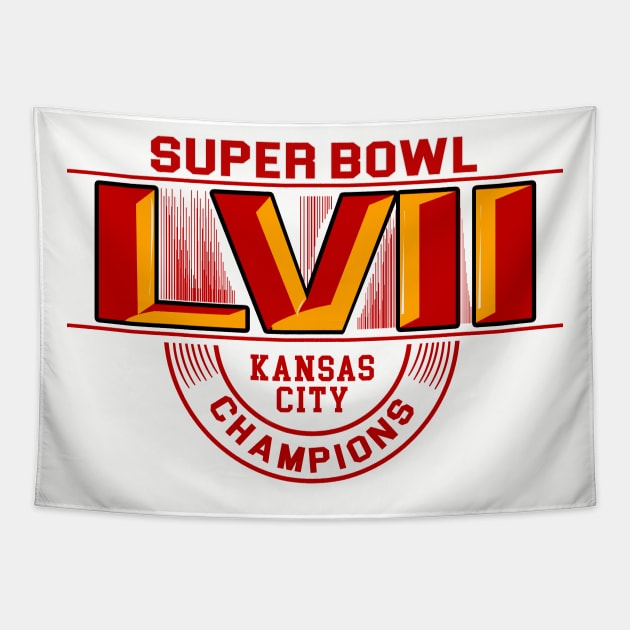 Kansas City Chiefs Super Bowl LVII Tapestry by BossGriffin