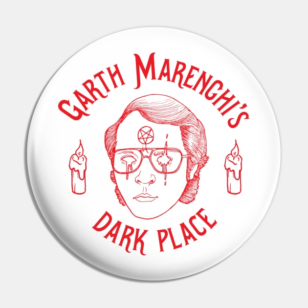 Garth Marenghi's Dark Place - Red Pin by fakebandshirts