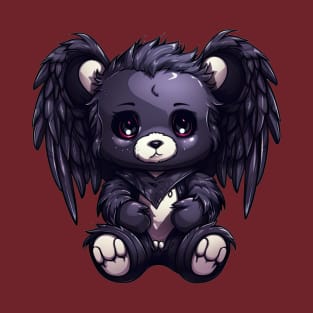 Gothic Guardian: The Dark Angel Teddy Bear T-Shirt