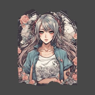 Serenity Blossom Anime Woman Manga Character T-Shirt