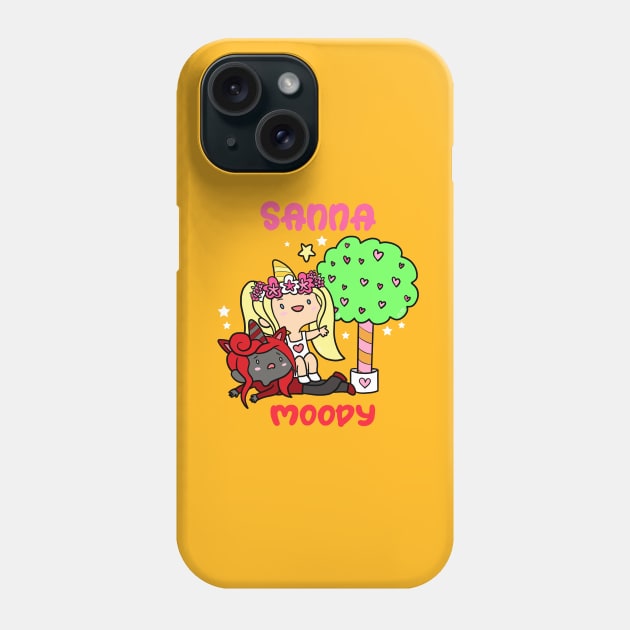 Sanna Moody Heart Tree Phone Case by Sketchy