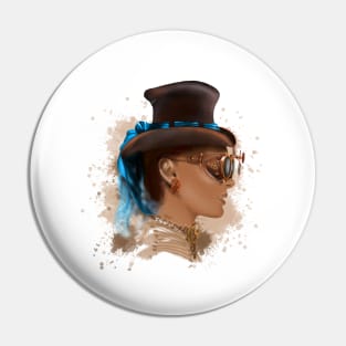 Steampunk girl Pin