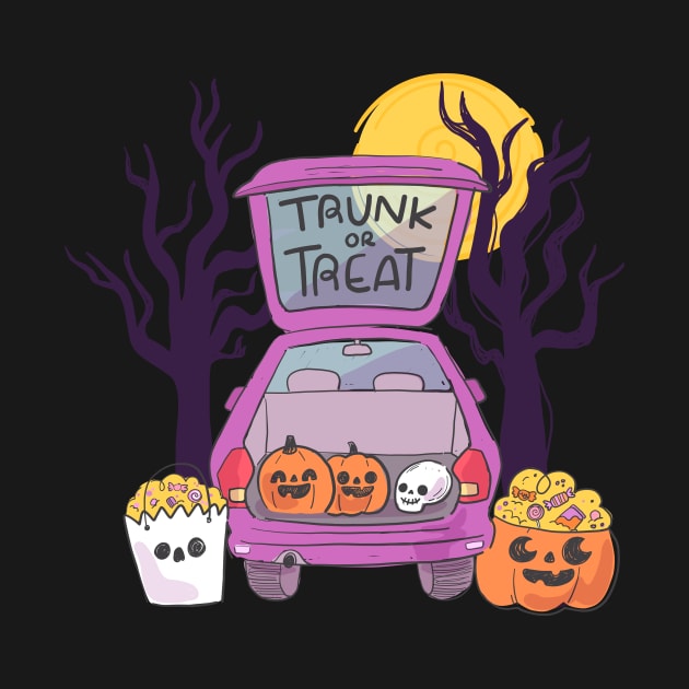 Trunk or treat Funny Halloween scary car by FunnyUSATees