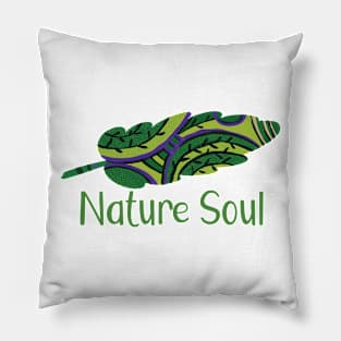 Nature Soul - Feather Charms abstract illustration GC-107-04 Pillow