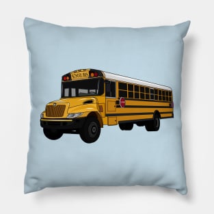 School bus cartoon illustration Pillow