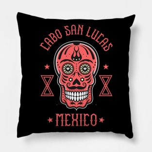 Sugar Skull Cabo San Lucas Mexican Vacation Design Pillow