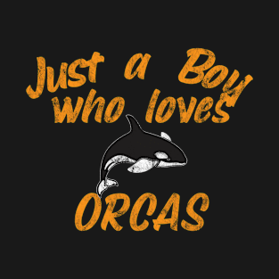 Just A Boy Who Loves Orcas T-Shirt