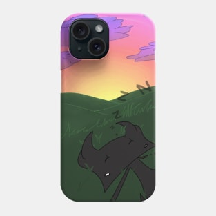 For Those Who Fear The Dark - Sunset Sleeping Spook - Storybook Style Phone Case