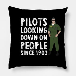 Airplane Pilot Shirts - Looking down Since 1903 Pillow