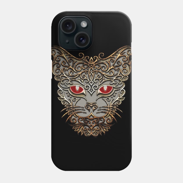 Decorative cat head Phone Case by Nicky2342