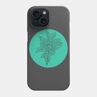 Coffee Plant Drawing - Floral Coffee Arabica Line Art Phone Case