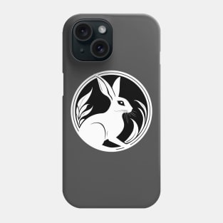 Wild Hare White Rabbit Simple Nature Art Phone Case