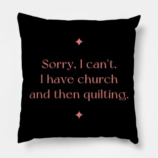 Church and Quilting Pillow
